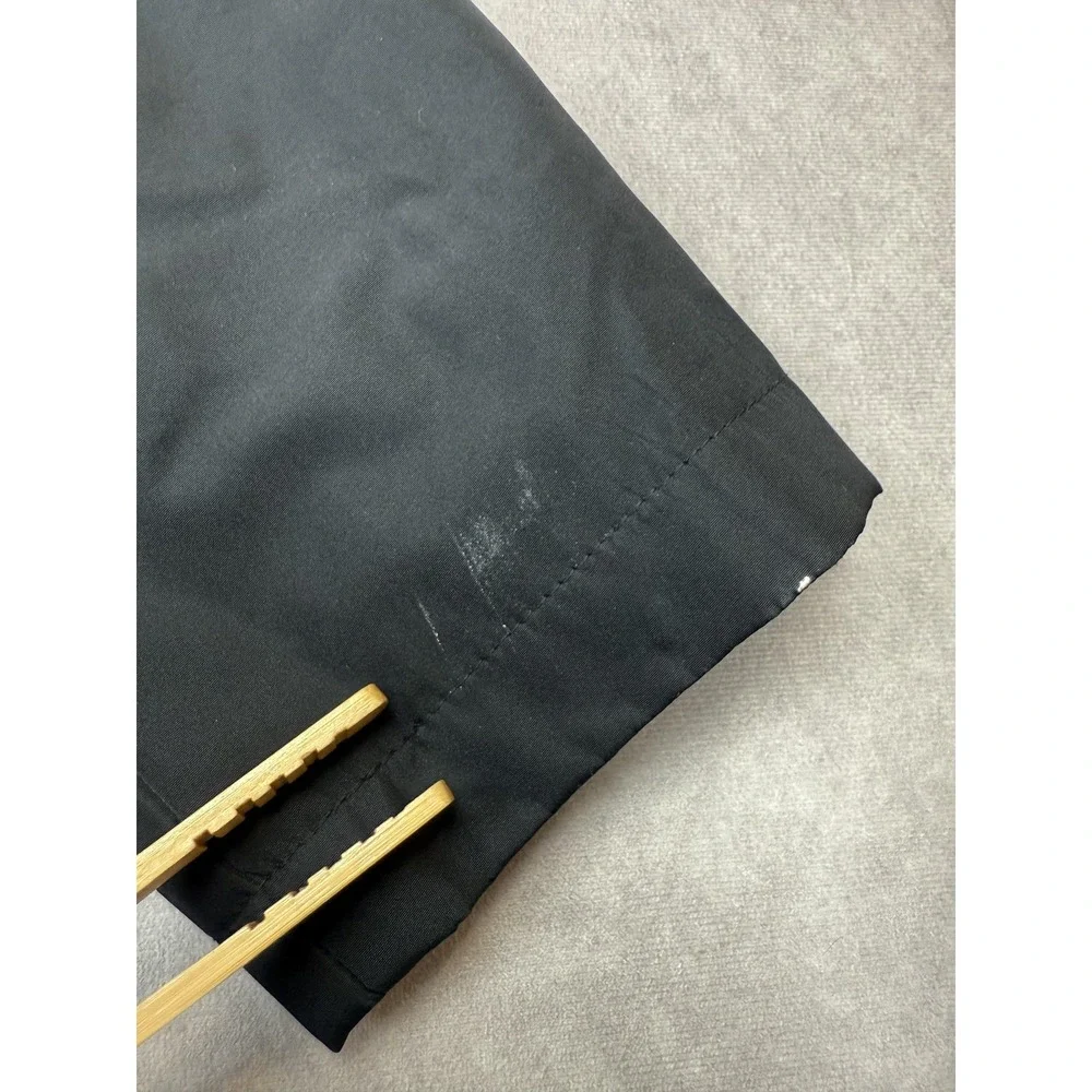 VTG GAP Coat Women Medium Black Long Insulated Button‎ Polyester Lined Jacket